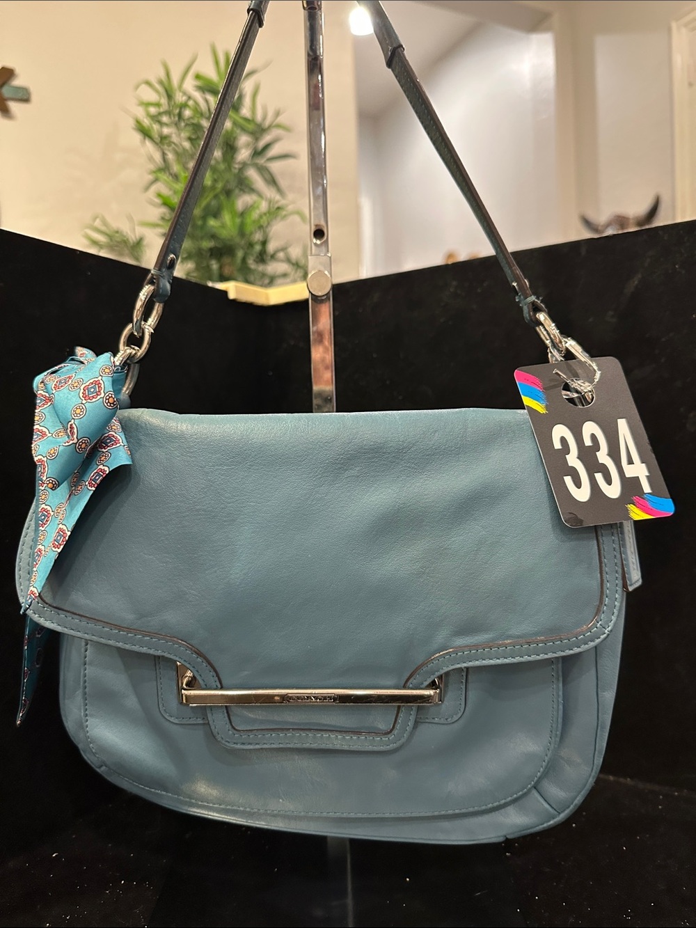 Coach #334 Taylor Leather Flap Shoulder Bag